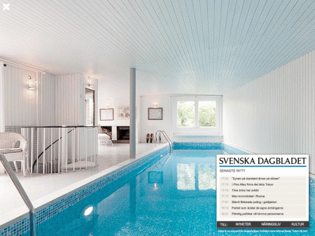 Popup-annons på Svds sida